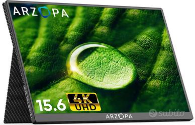 Monitor Portatile, 4K 3840×2160 UHD, 15.6