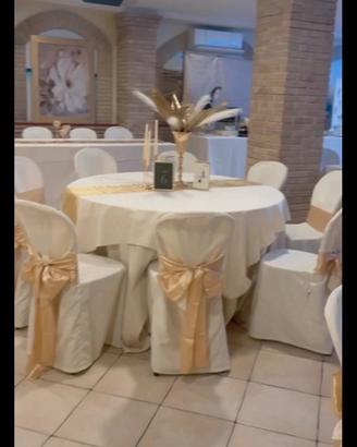 allestimento oro decorazioni matrimonio 