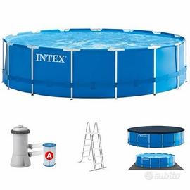Piscina intex tonda 4.57m +teli+scala+filtro