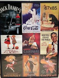 Poster incornciato pubblicita vintage