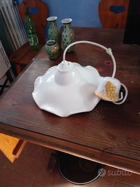 Lampadario in ceramica più vasetti