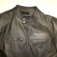 Triumph giaccone moto in pelle nera