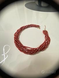 Choker collana con chiusura in argento