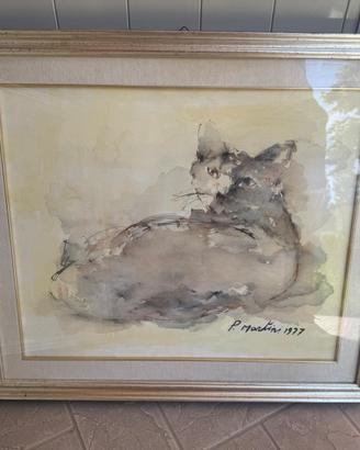 Quadri d'autore anni '70 - Coppia di Acquerelli Or