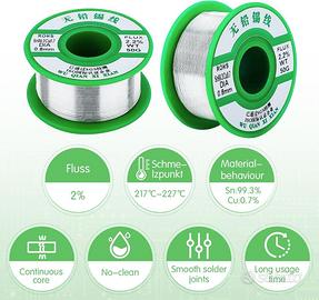 Stagno per saldature con flussante - Rocchetti 50g
