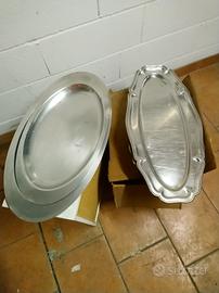 pentolame alluminio e vassoi acciaio 