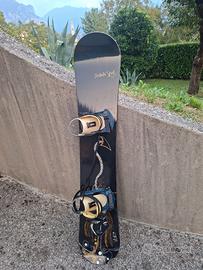 Tavola Snowboard Wed'ze 157 cm con Attacchi Inc
