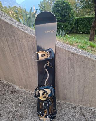 Tavola Snowboard Wed'ze 157 cm con Attacchi Inc