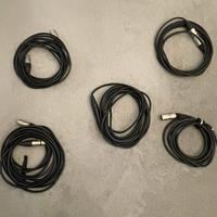 Set 5 cavi DMX XLR a 3 poli -per luci e dj
