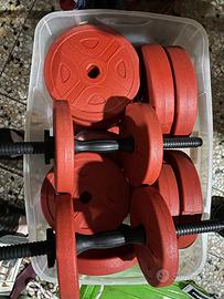 Set pesi palestra completo – manubri, kettlebe