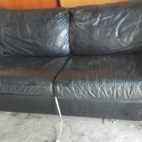 Divano letto di pelle ikea 3posti