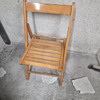 4 sedie pieghevoli legno – salvaspazio