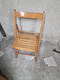 4 sedie pieghevoli legno – salvaspazio