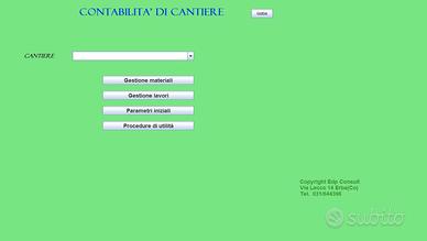 Software per contabilità di cantiere
