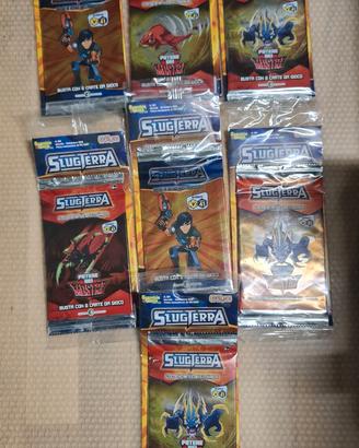 7 pacchetti bustine figurine Slugterra