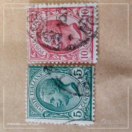 2 francobolli regno d'Italia del 1906