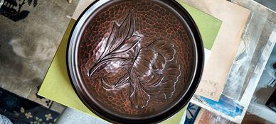 vassoio/piatto in legno laccato Kamakuri-bori