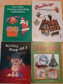 4 LIBRI DECORAZIONI NATALIZIE VETRATE TIFFANY