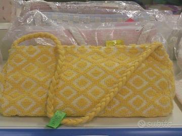 Borsa in cotone tessuto artigianato sardo manico