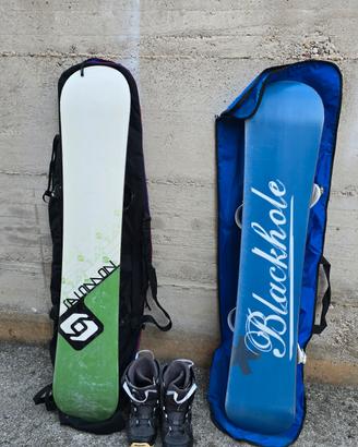 coppia snowboard completi