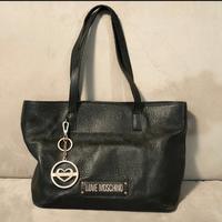 Borsa in vera pelle Love Moschino + portachiavi