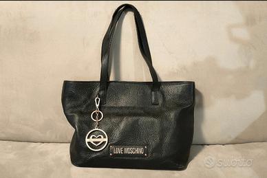 Borsa in vera pelle Love Moschino + portachiavi