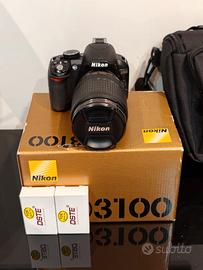 Nikon D3100 + 18-105 + accessori perfetti!