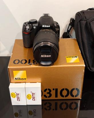 Nikon D3100 + 18-105 + accessori perfetti!
