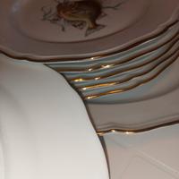 Richard Ginori 80' 6 piatti+vassoio contorno oro