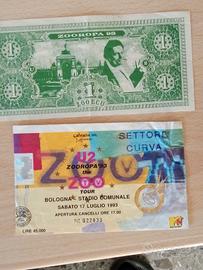 biglietto e dollaro U2 tour zooropa 