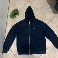 felpa con cerniera ralph lauren blu