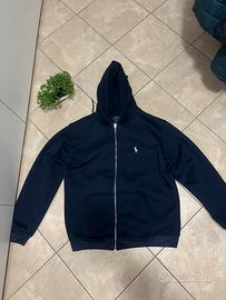 felpa con cerniera ralph lauren blu