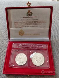 Dittico 500 lire argento e 1000 lire argento 