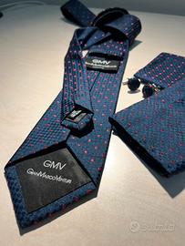 Set uomo accassori GMV pochette cravatta gemelli