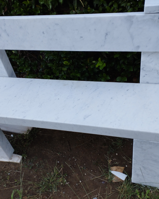 Panchina in Marmo Bianco Carrara