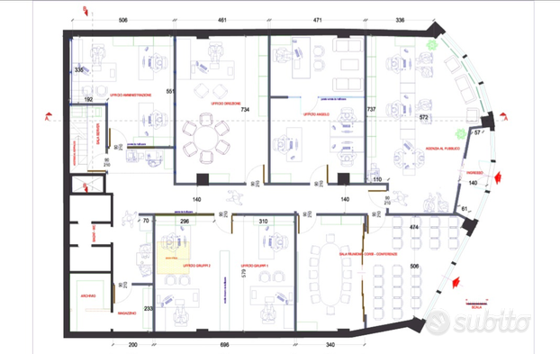 Ufficio in coworking Rimini zona Celle