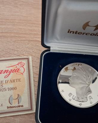 moneta argento  925% ecu 1993