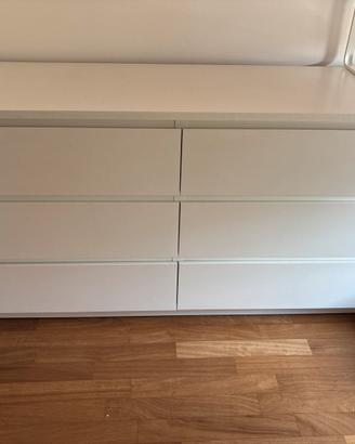 Cassettiera doppia ikea modello Malm 160x48x77 cm