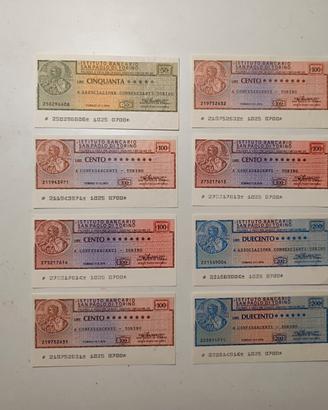 Lotto 14 Miniassegni Anni '70