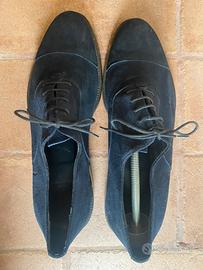 Scarpa stringata francesina scamosciata