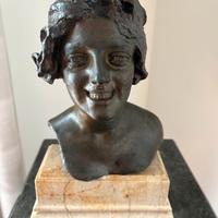 busto di bronzo “donna che ride” G. Renda