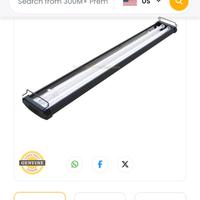 lampada t5 + led acquario dolce e marino