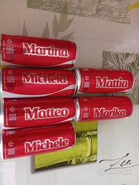 lattine di coca cola serie nomi 2025 vuote