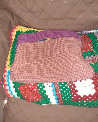 Borsa Crochet Handmade Bicolore con Tracolla a Ca
