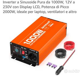 Inverter camper onda pura 1000w nuovo