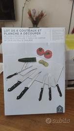 tagliere con set coltelli