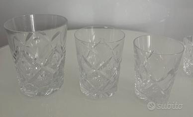 Tumbler vintage in vetro lavorato – 5 set