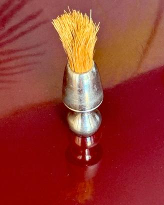 Pennello barba vintage metallo ciuffo a vite