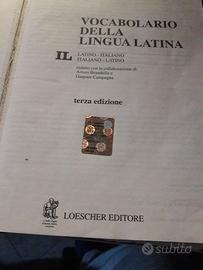 Vocabolario lingua latina Castiglioni-Loescher