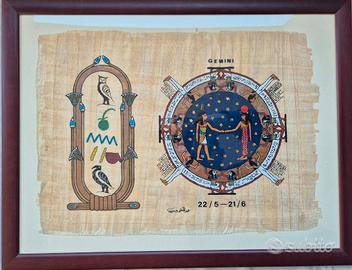 Papiro Egiziano Del Segno Zodiacale Gemelli